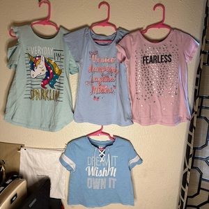 BUNDLE OF 4 girls short sleeves top size 6